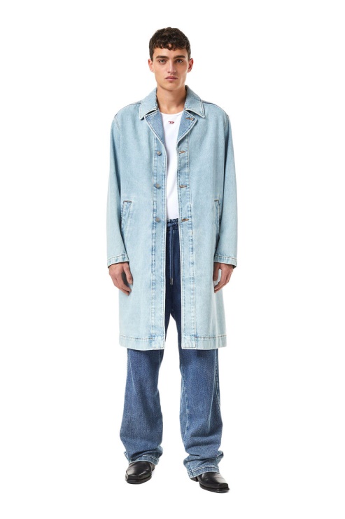 Manteau De Voiture Diesel D-roku-long Bleu Clair