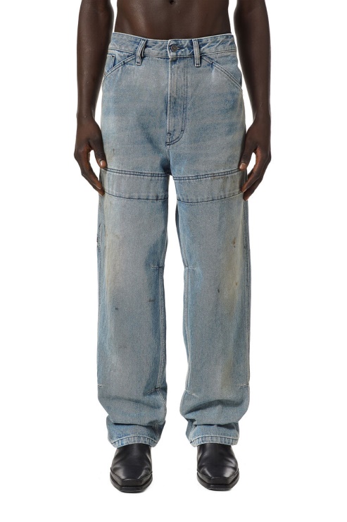 Diesel D-franky 0ehas Jean Droit Bleu Clair