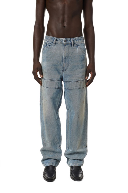 Diesel D-franky 0ehas Jean Droit Bleu Clair