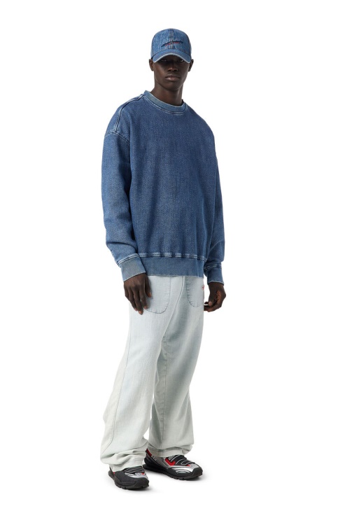 D-krib Track Denim Sweat Diesel Bleu Moyen