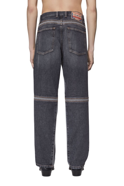 Diesel D-mand 09d15 Jean Droit Noir/gris Foncé