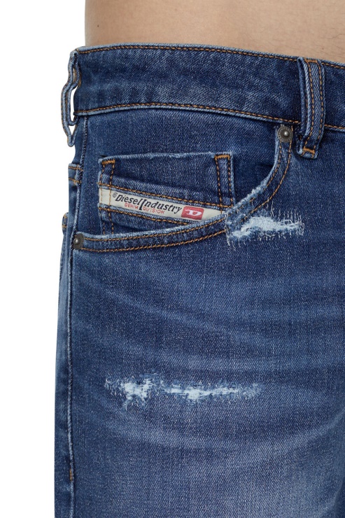 Diesel Slim-court Bleu Moyen