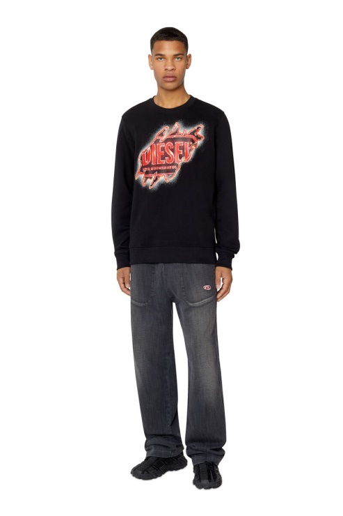 Diesel D-martians Track Denim 09e30 Straight Noir/gris Foncé