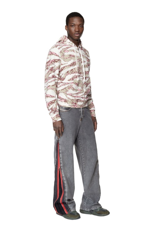 S-ginn-hood-zip-hs1 Diesel Blanc/rose