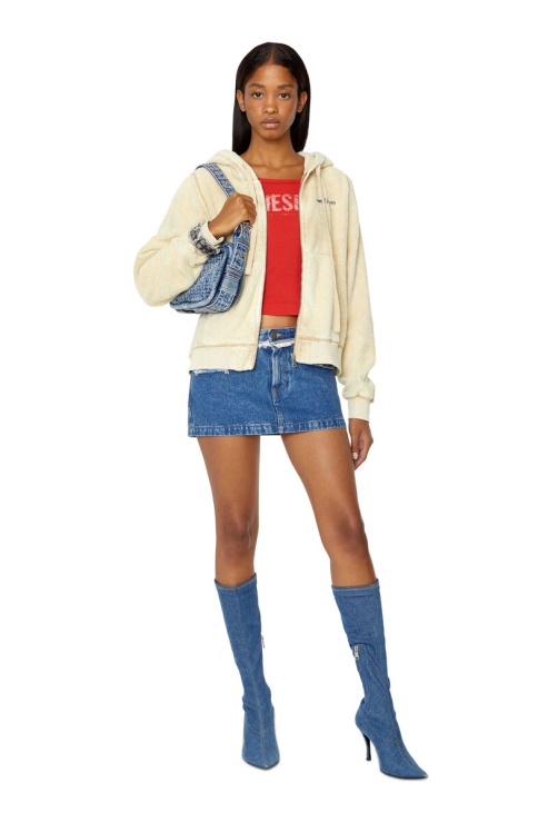 Diesel F-reggy-hood-zip-e3 Beige