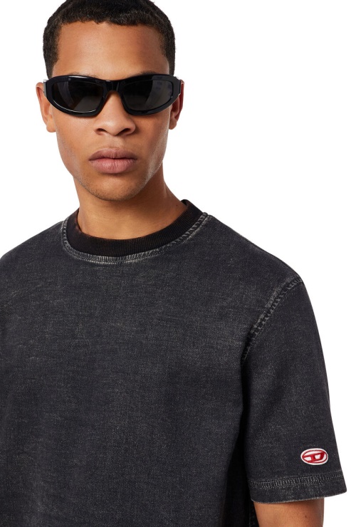 T-shirt D-biggor Track Denim Noir/gris Foncé Diesel