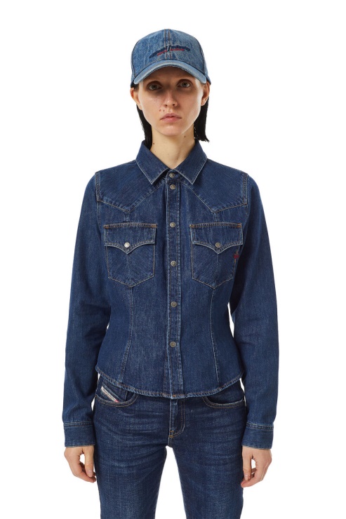 Chemise Western De-rin Diesel Bleu Foncé
