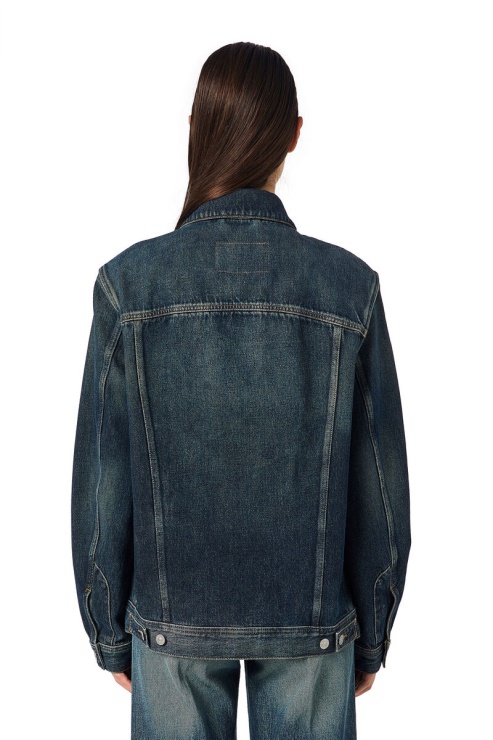 Veste Diesel D-riley Trucker Bleu Foncé