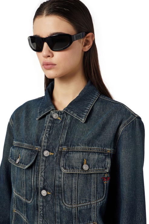 Veste Diesel D-riley Trucker Bleu Foncé