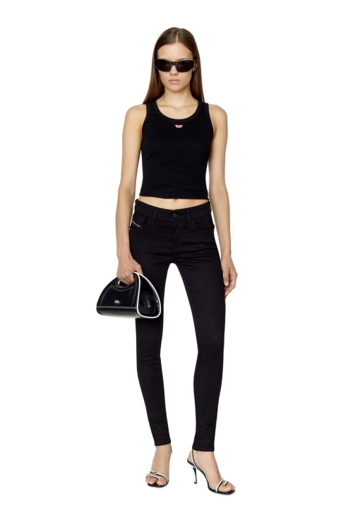 Diesel 2017 Slandy 069ef Jean Super Skinny Noir/gris Foncé