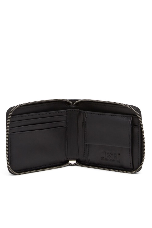 Diesel Bi-fold Coin Zip Xs Noir/vert