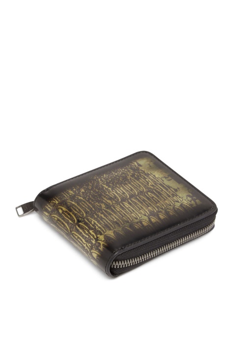 Diesel Bi-fold Coin Zip Xs Noir/vert