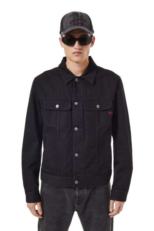 Diesel D-barcy Veste Camionneur En Noir/gris Foncé