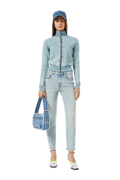 Diesel - D-emy Track - Sweat En Jean Bleu Clair