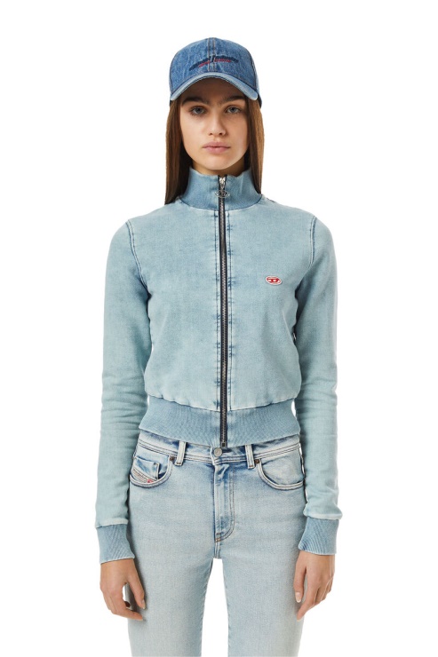 Diesel - D-emy Track - Sweat En Jean Bleu Clair