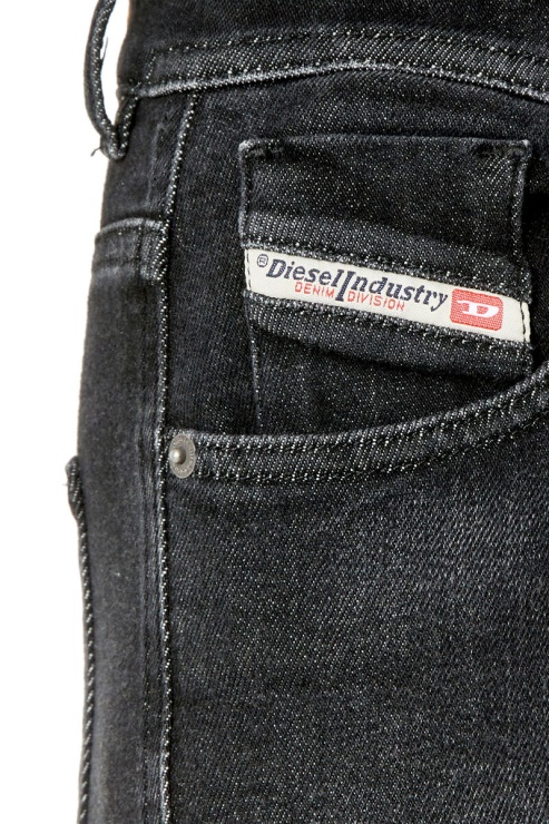 Diesel 1984 Slandy-high 09e93 Jean Super Skinny Noir/gris Foncé