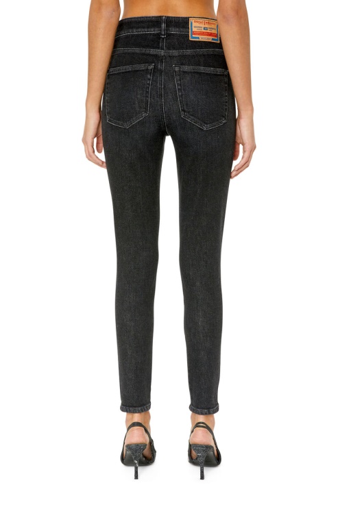 Diesel 1984 Slandy-high 09e93 Jean Super Skinny Noir/gris Foncé