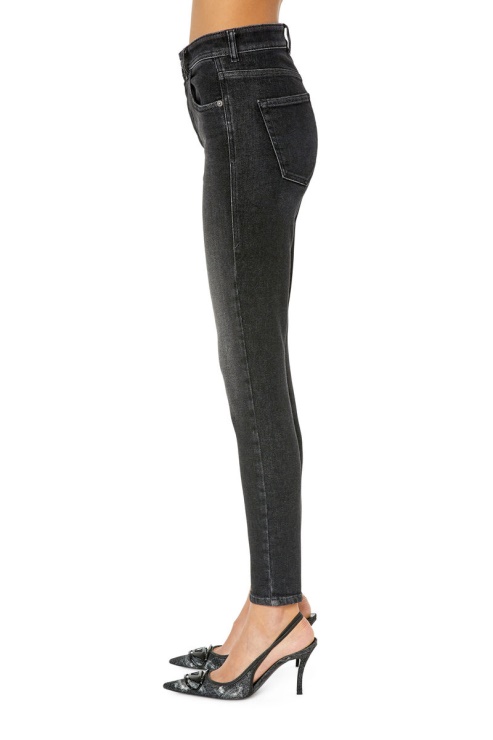 Diesel 1984 Slandy-high 09e93 Jean Super Skinny Noir/gris Foncé