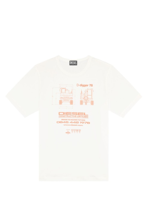 Diesel T-just-slits-g1 En Blanc