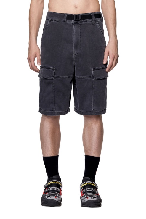 Diesel Short Cargo D-krooley Joggjeans Noir/gris Foncé