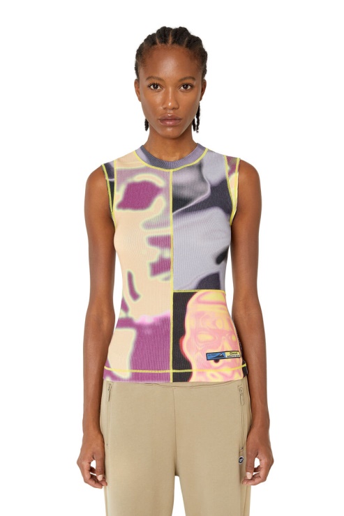 Diesel T-ankos Bleu/rose