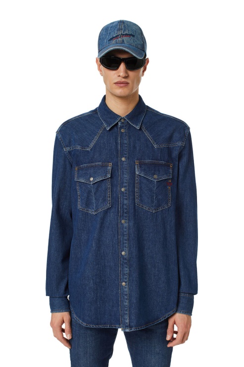 Chemise Western Diesel D-ocean Bleu Foncé