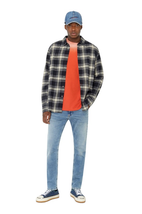 Diesel Krooley Joggjeans 068ba Fuselé En Bleu Moyen