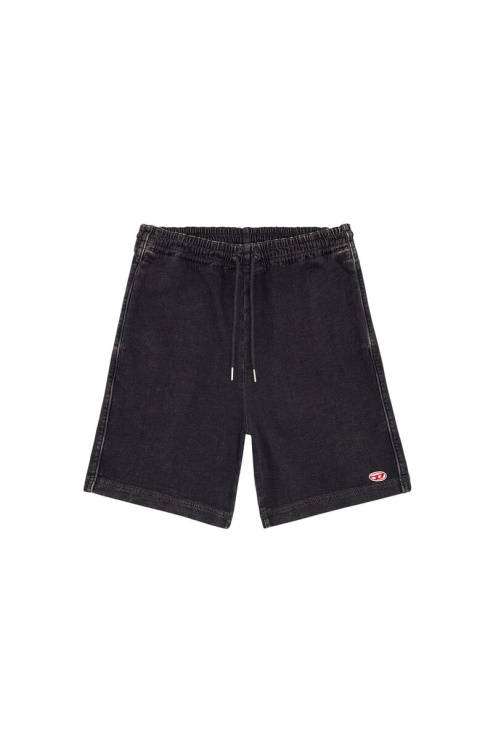 Short En Jean D-boxy Track Noir/gris Foncé Diesel