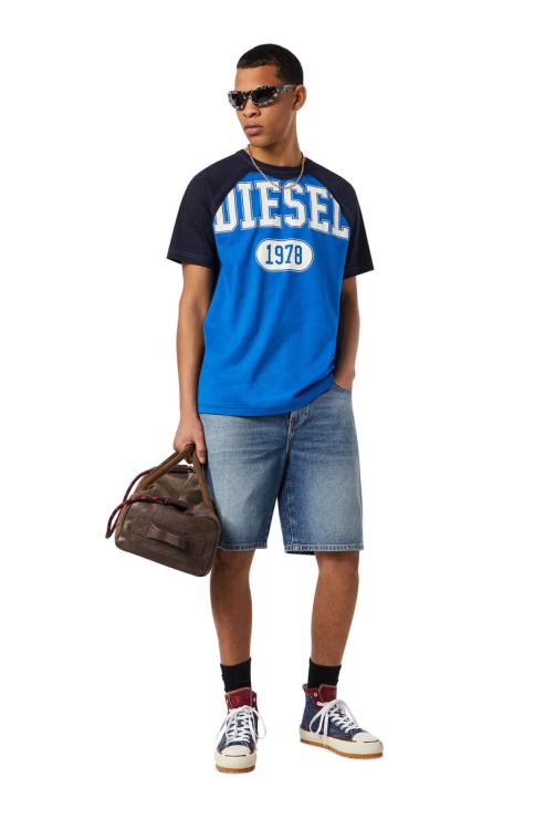Diesel D-strukt-short Bleu Moyen