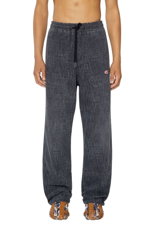 Diesel D-martians Track Denim 09e28 Straight Noir/gris Foncé