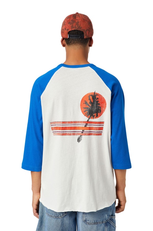 T-bicolore Diesel Bleu/blanc