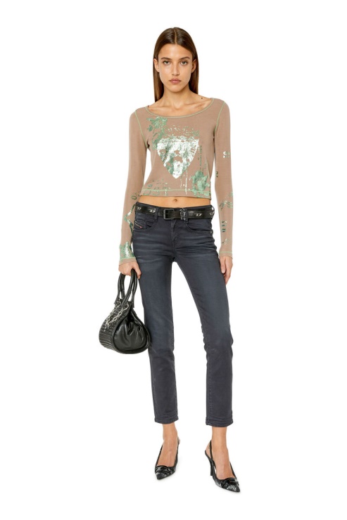 Diesel D-ollies Joggjeans 068cq Slim Noir/gris Foncé