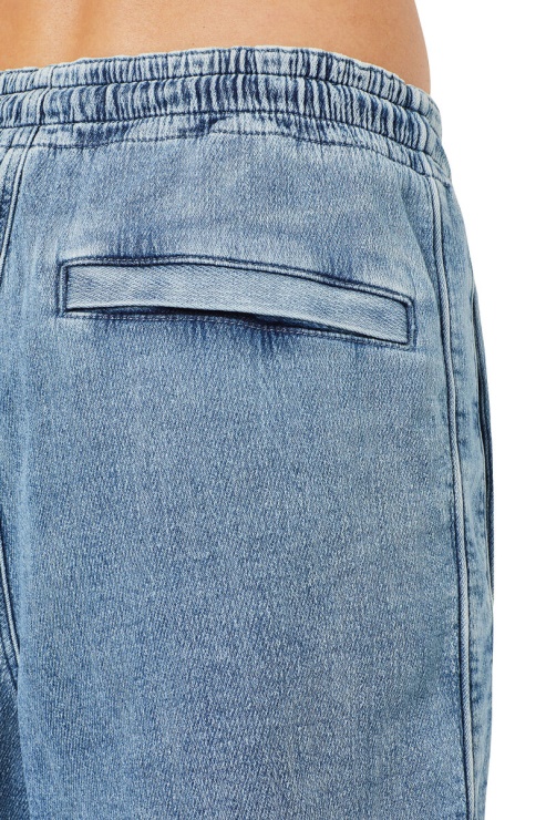 Diesel Short En Jean Bleu Clair D-boxy Track