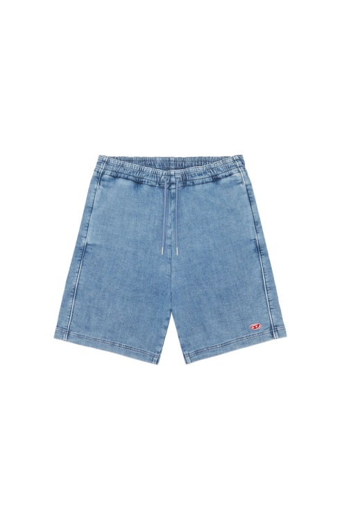 Diesel Short En Denim Bleu Clair Fashion D-boxy Track