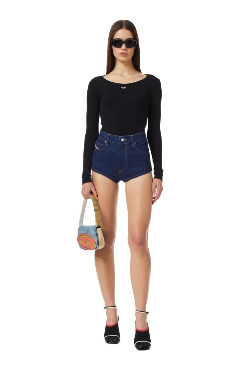 De-lunar Hot Pants Diesel Bleu Foncé