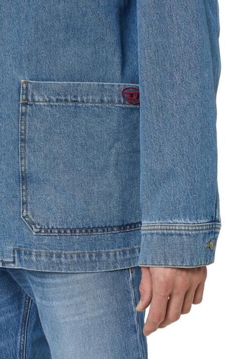 Veste De Travail Diesel D-rolk Bleu Moyen