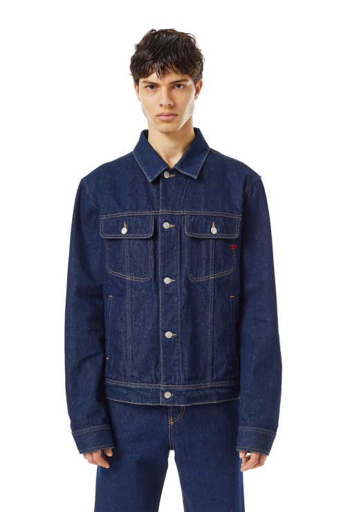 Veste Diesel D-barcy Trucker Bleu Foncé