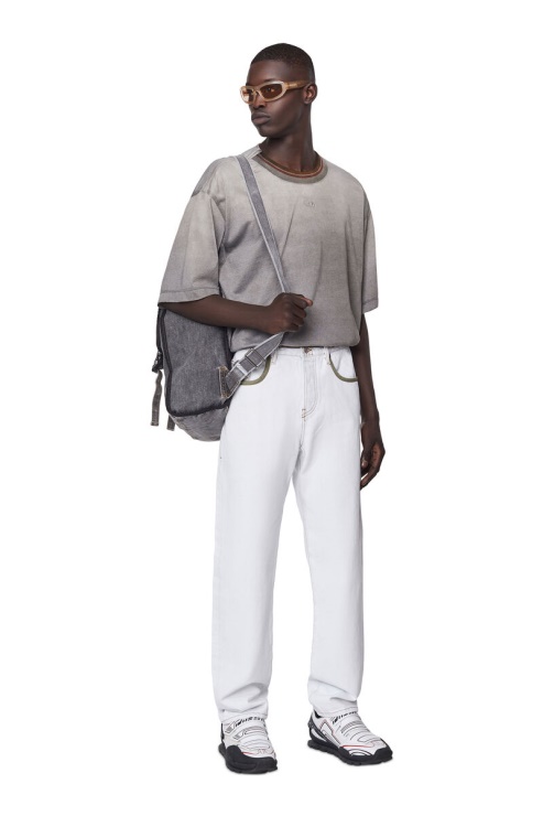 Diesel 2020 D-viker 007b1 Jean Droit Blanc