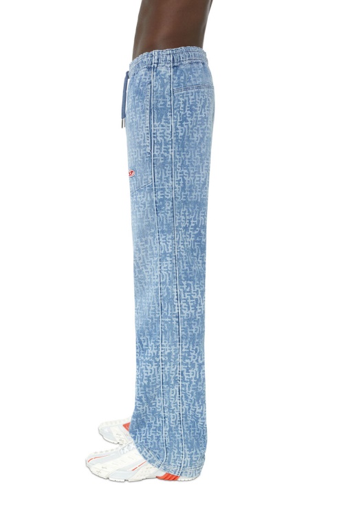 Diesel Bleu Clair D-martians Track Denim 09e27 Straight