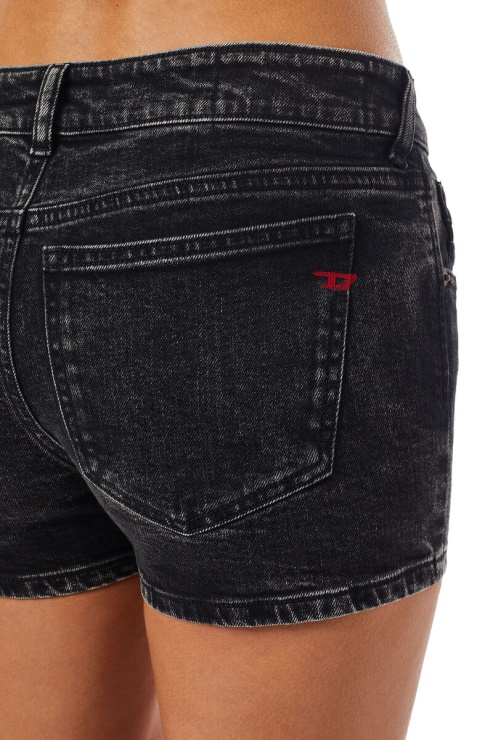 Pantalon Court Diesel De-lyla Noir/gris Foncé