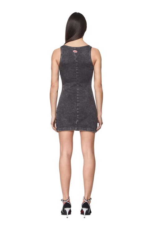 Robe Débardeur En Jean D-venus Track Noir/gris Foncé Diesel