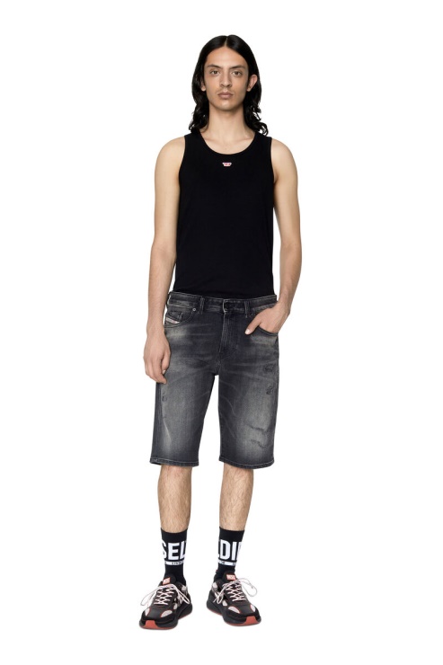 Diesel Slim-short Noir/gris Foncé
