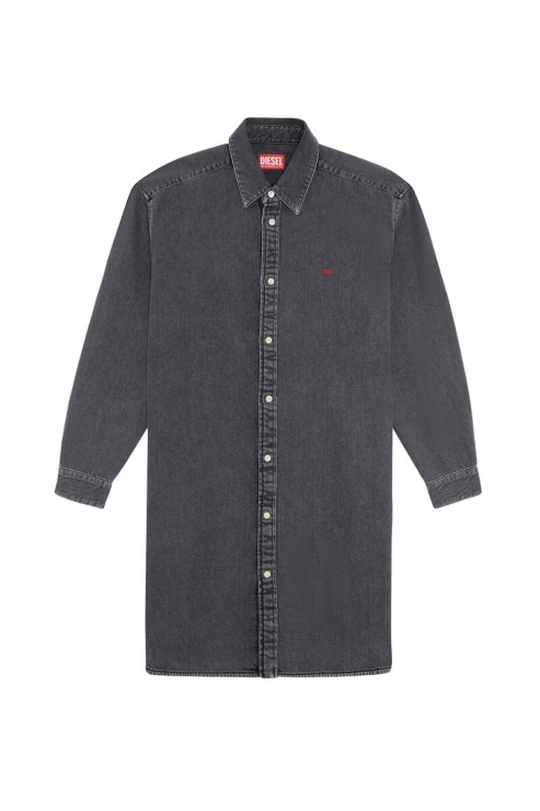 Robe Chemise Diesel De-blex Noir/gris Foncé