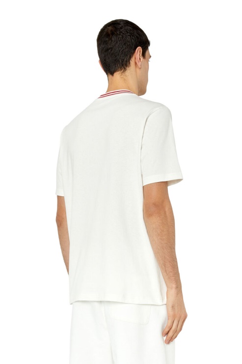 Diesel T-just-pocket-crow Blanc