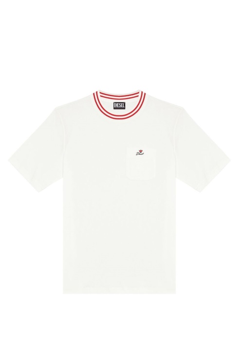 Diesel Blanc T-just-pocket-crow