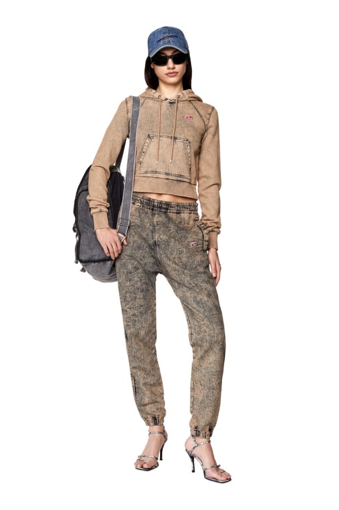 D-angy-hood Fs Track Denim Diesel Rose