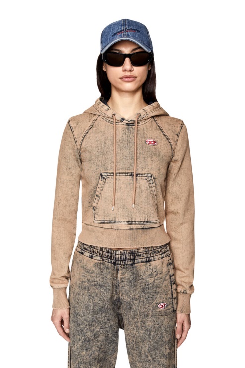 D-angy-hood Fs Track Denim Diesel Rose