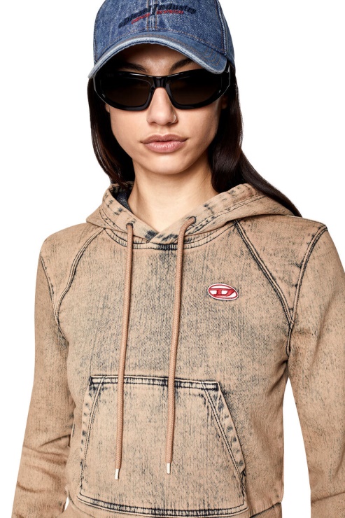 D-angy-hood Fs Track Denim Diesel Rose