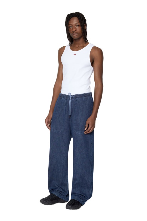 Diesel Bleu Foncé D-martians Track Denim 09c30 Straight