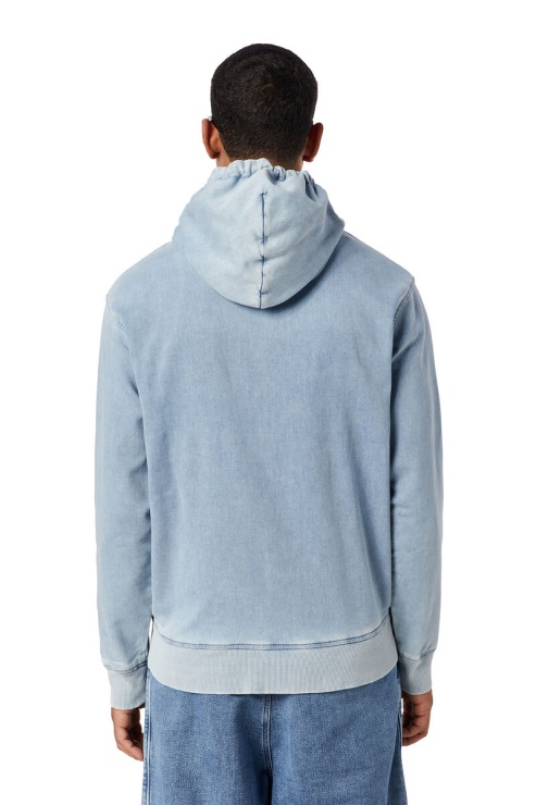 D-gir Track Denim Sweat à Capuche Diesel Bleu Clair